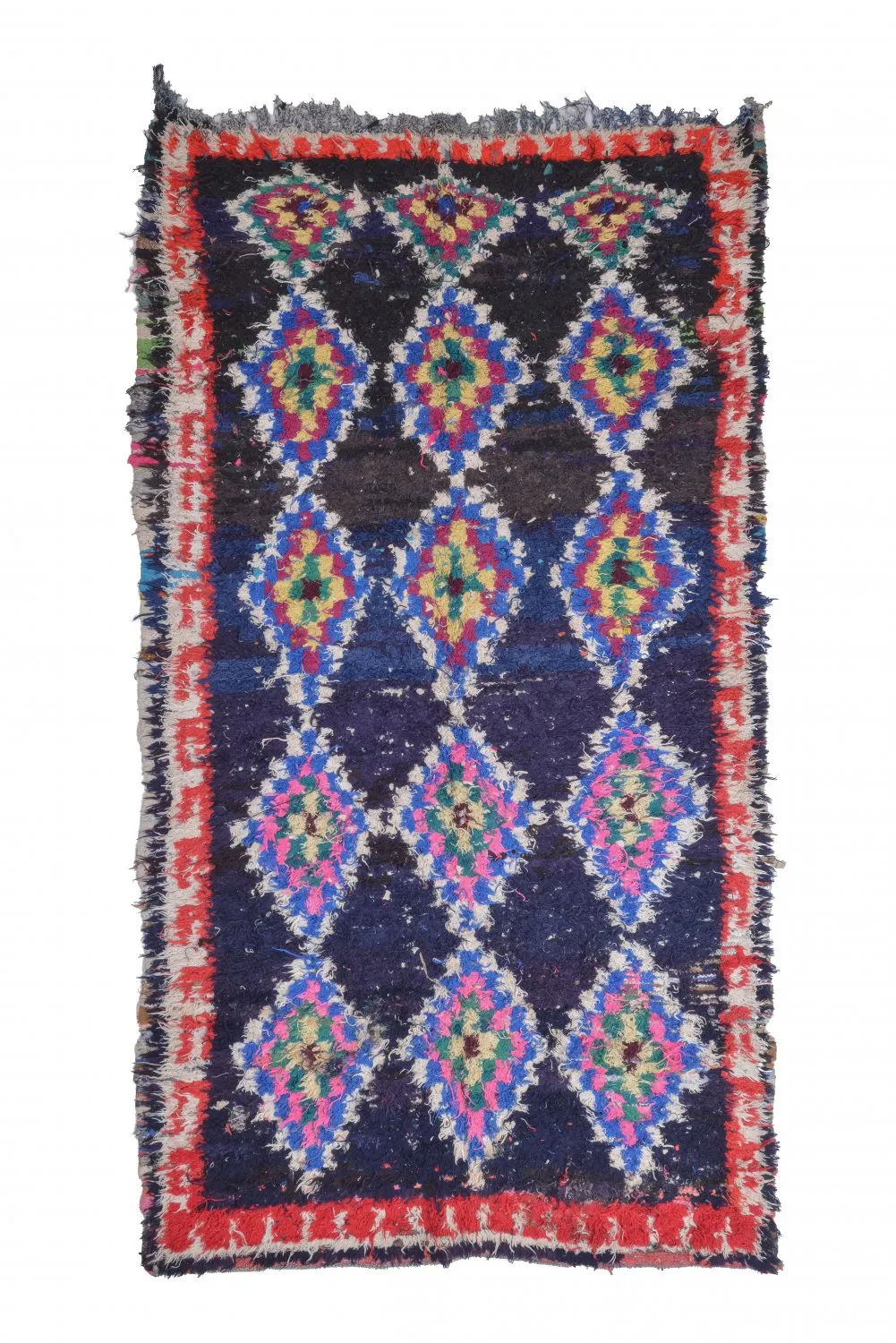 Alfombra Marroquí Bereber Boucherouite 265 x 140 cm