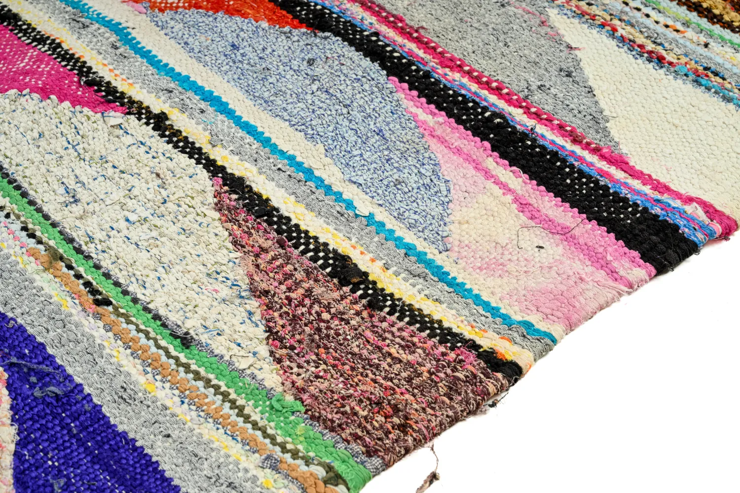 Alfombra Marroquí Bereber Boucherouite 145 x 250 cm