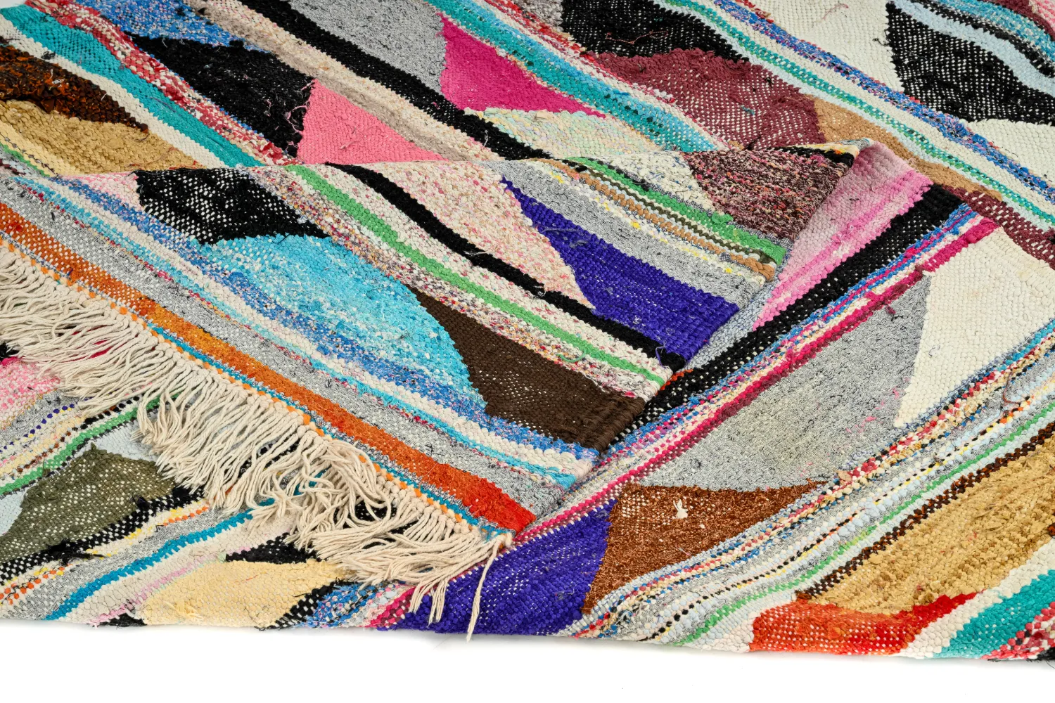 Alfombra Marroquí Bereber Boucherouite 145 x 250 cm