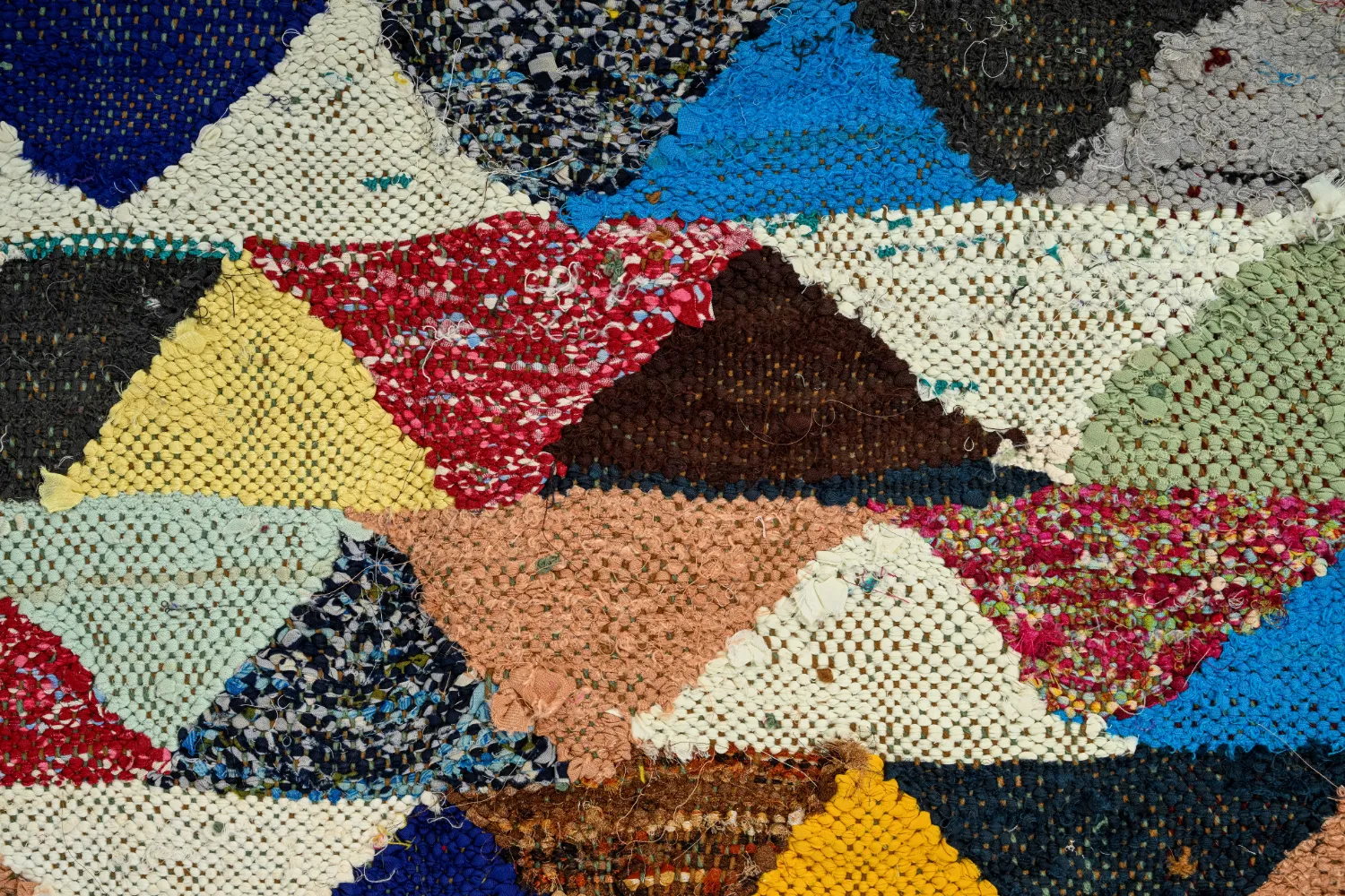 Alfombra Marroquí Bereber Boucherouite 125 x 225 cm