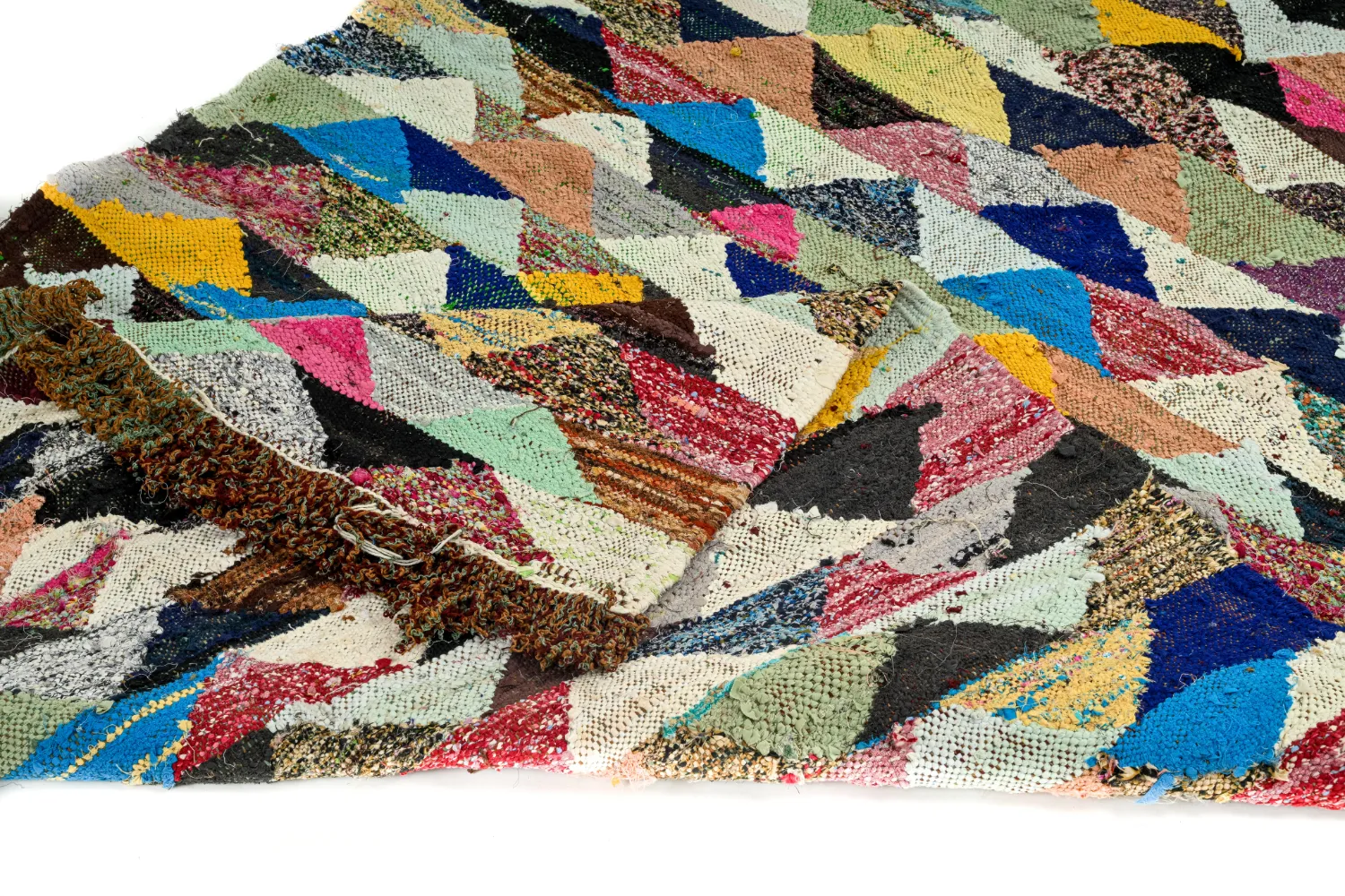 Alfombra Marroquí Bereber Boucherouite 125 x 225 cm