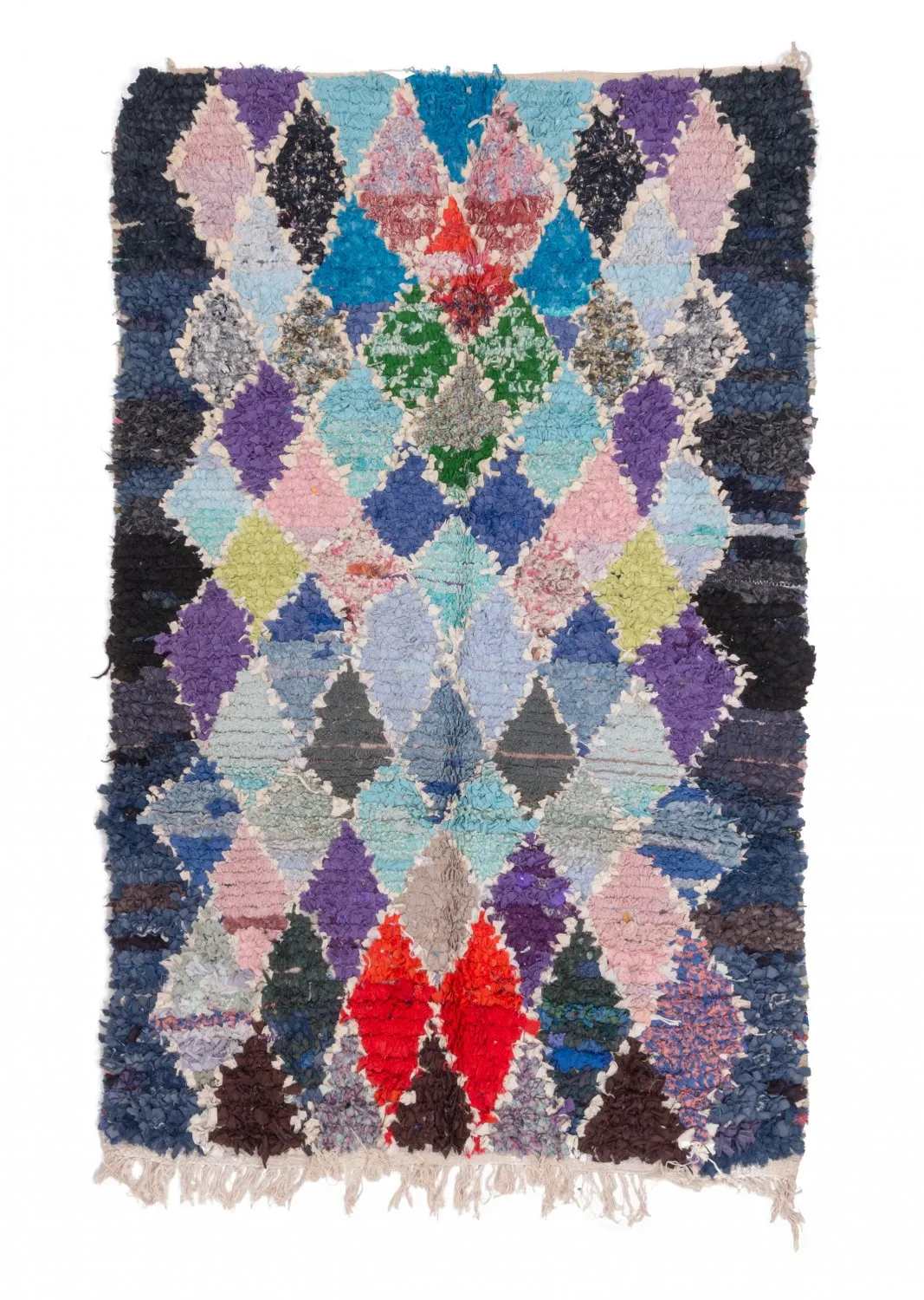 Alfombra Marroquí Bereber Boucherouite 215 x 135 cm