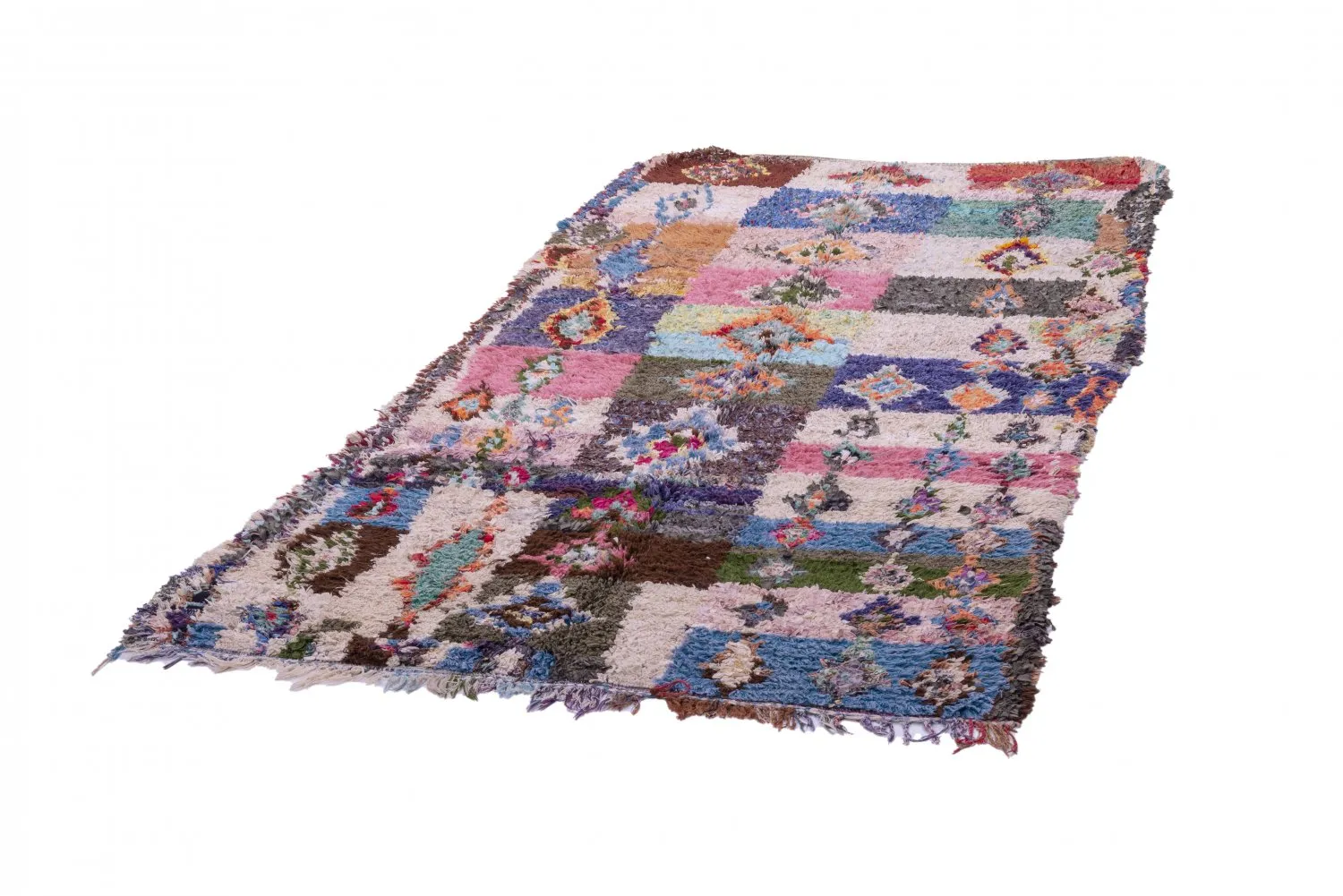 Alfombra Marroquí Bereber Boucherouite 275 x 145 cm