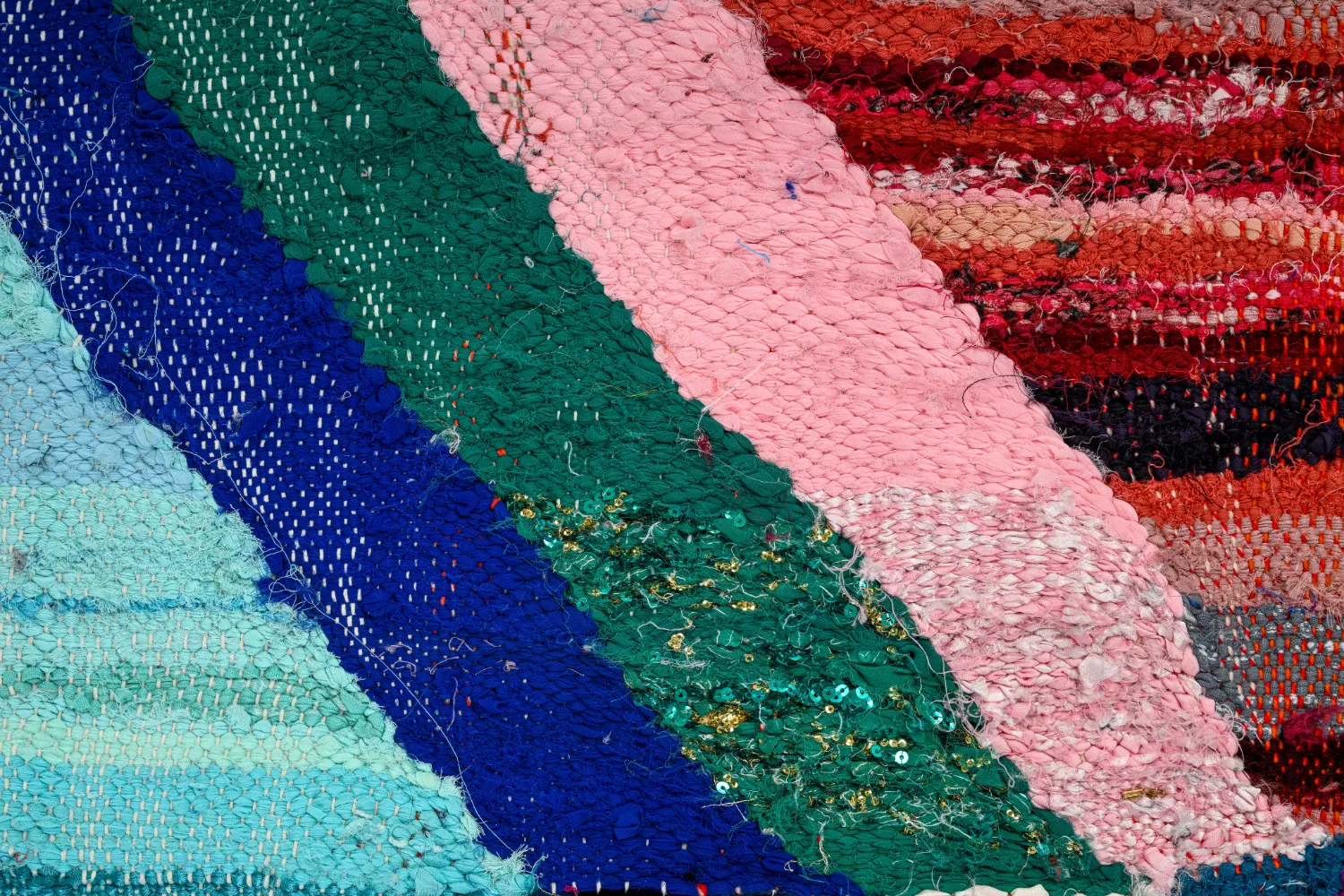 Alfombra Marroquí Bereber Boucherouite 135 x 275 cm