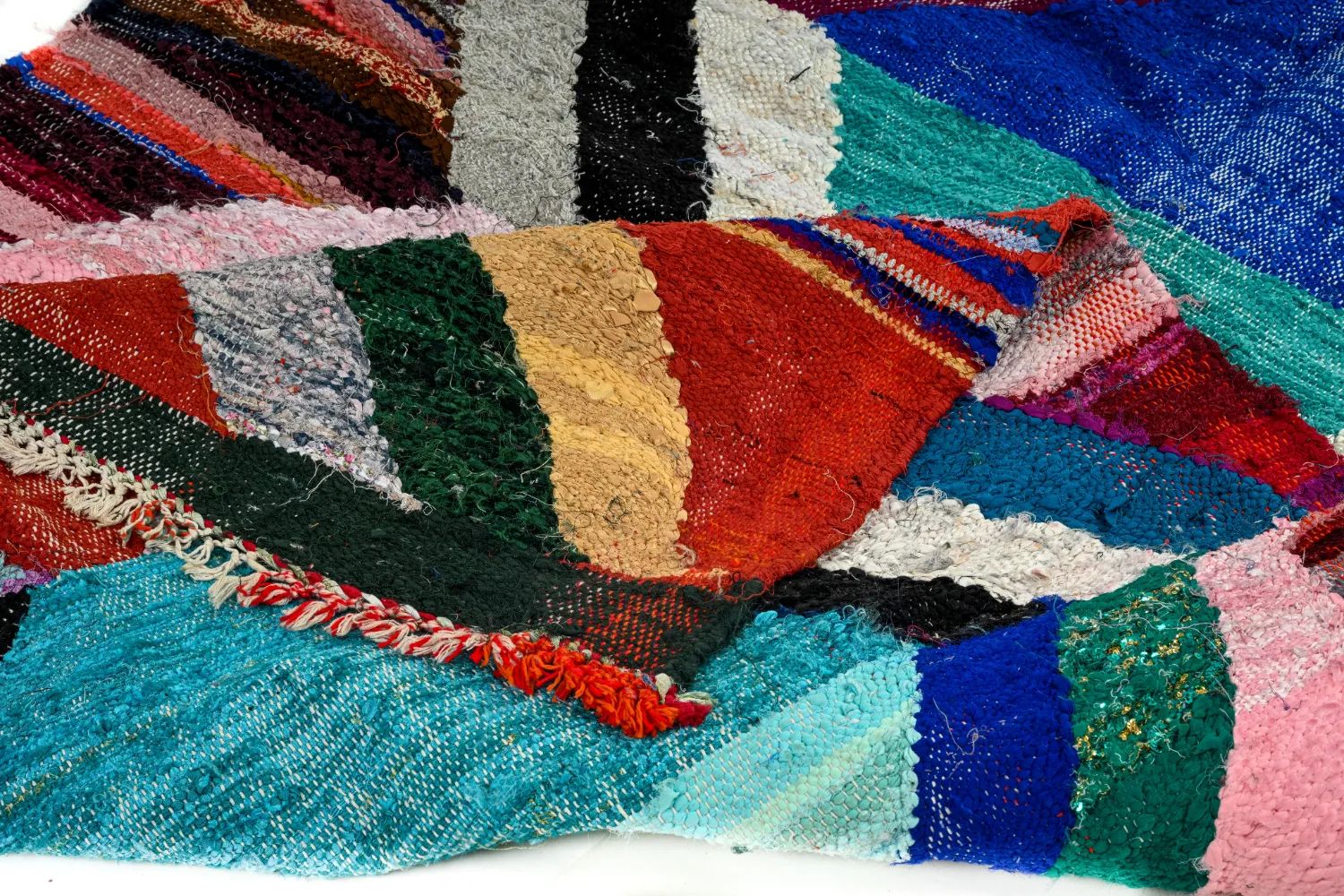 Alfombra Marroquí Bereber Boucherouite 135 x 275 cm