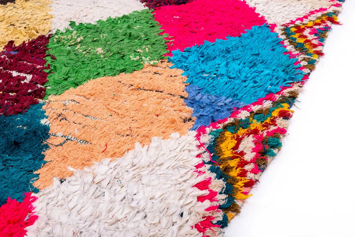 Alfombra Marroquí Bereber Boucherouite 230 x 145 cm