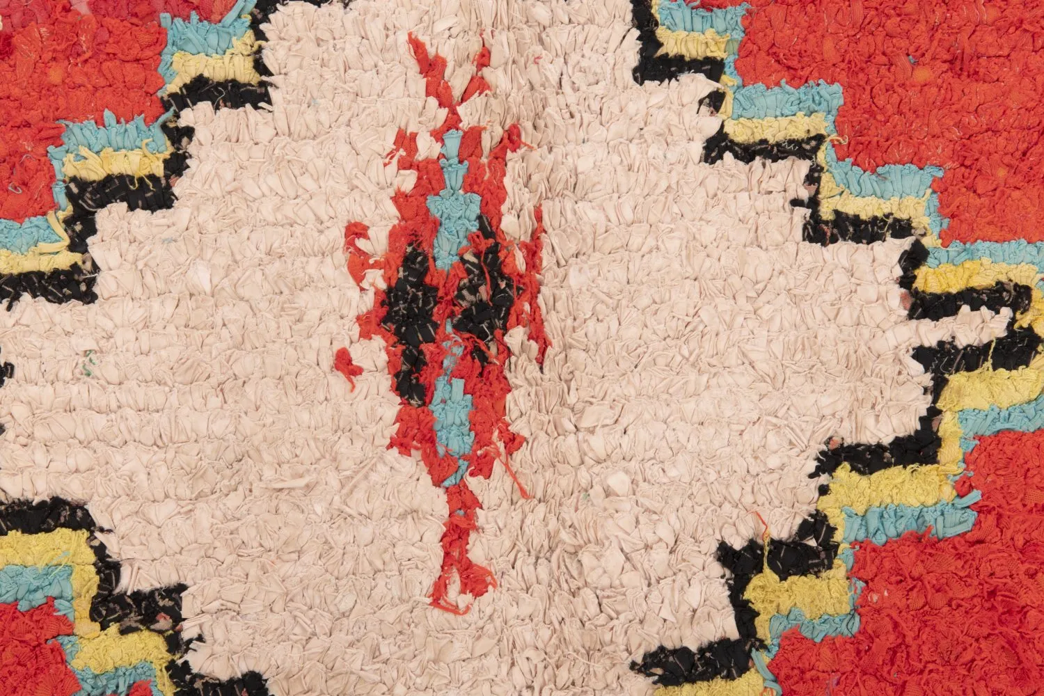 Alfombra Marroquí Bereber Boucherouite 145 x 115 cm