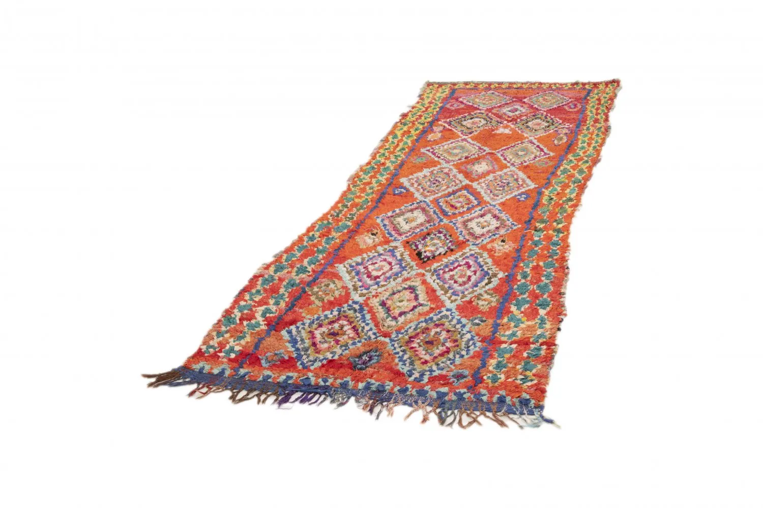Alfombra Marroquí Bereber Boucherouite 285 x 100 cm