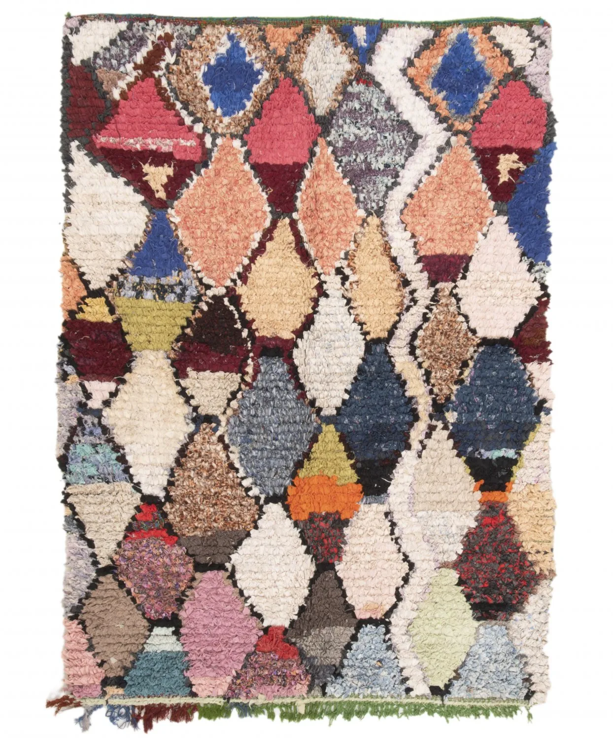 Alfombra Marroquí Bereber Boucherouite 200 x 145 cm