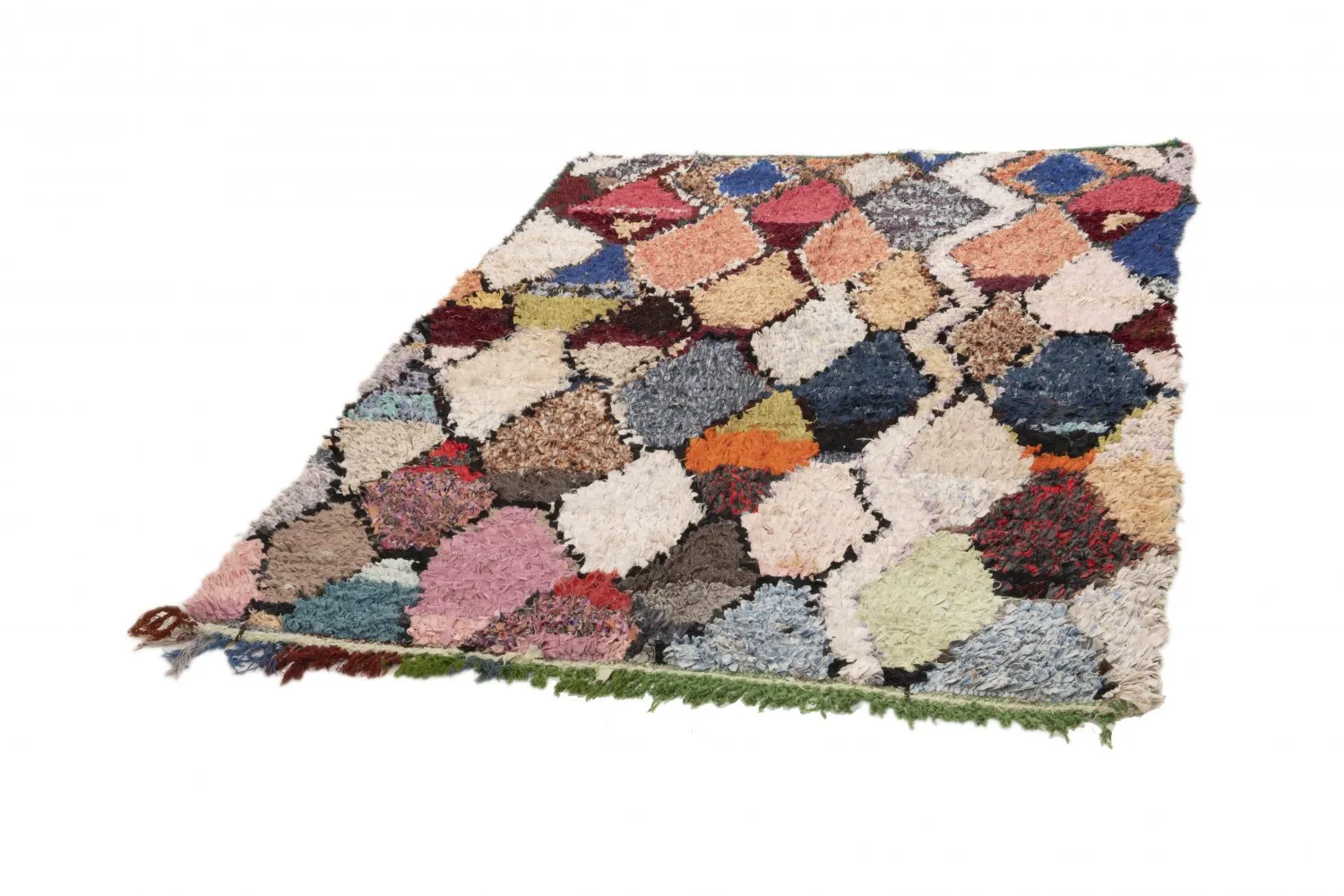 Alfombra Marroquí Bereber Boucherouite 200 x 145 cm