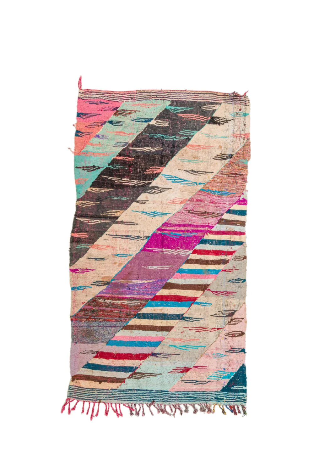 Alfombra Marroquí Bereber Boucherouite 135 x 245 cm