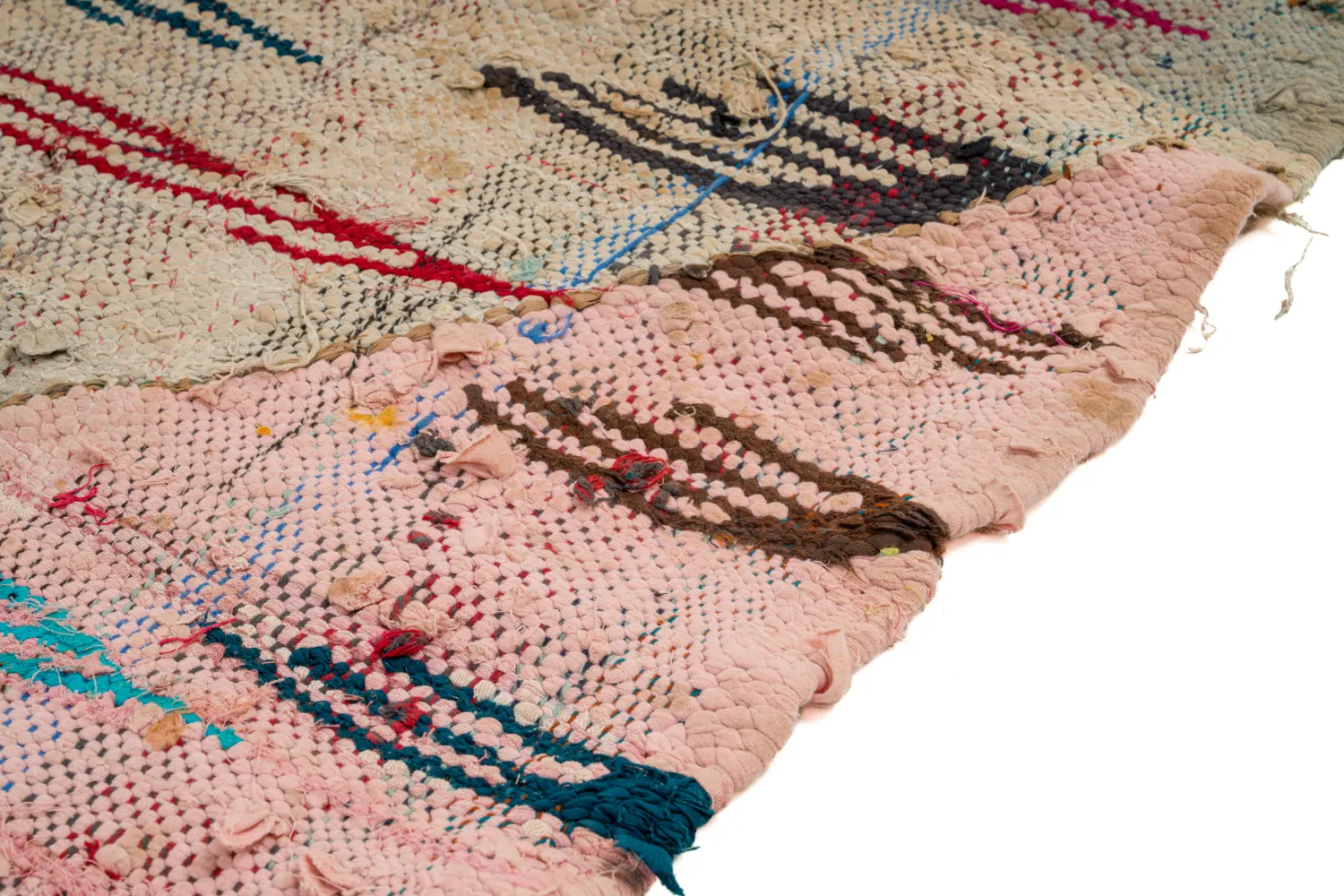 Alfombra Marroquí Bereber Boucherouite 135 x 245 cm