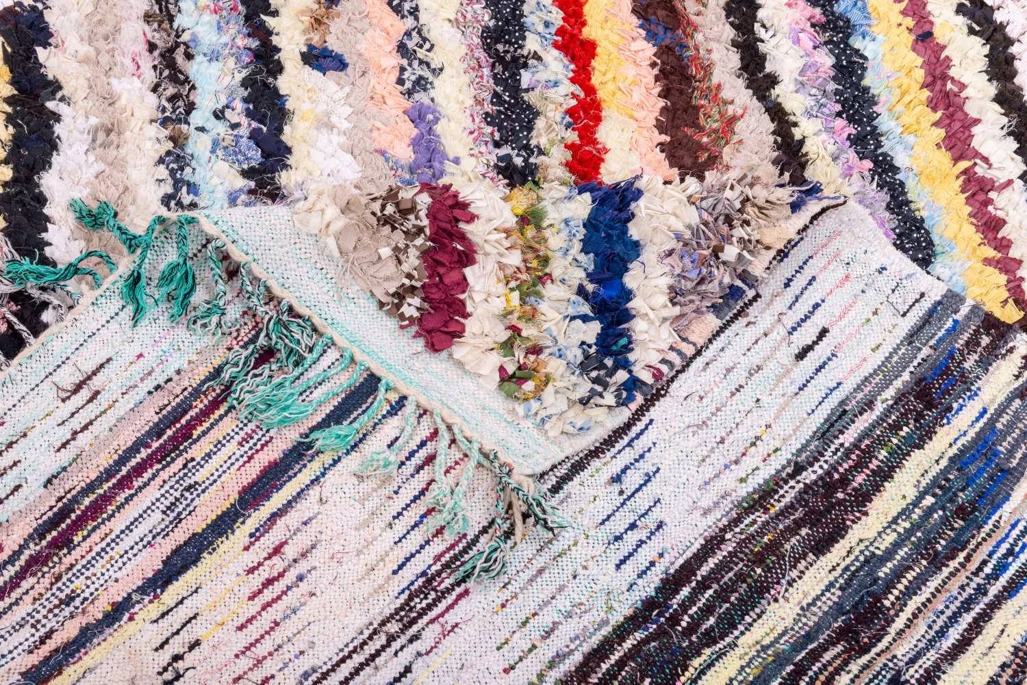 Alfombra Marroquí Bereber Boucherouite 240 x 150 cm