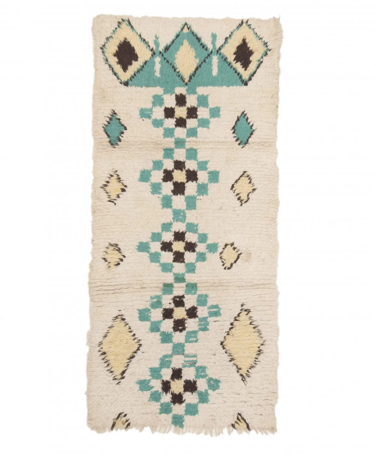 Alfombra Marroquí Bereber Boucherouite 175 x 85 cm