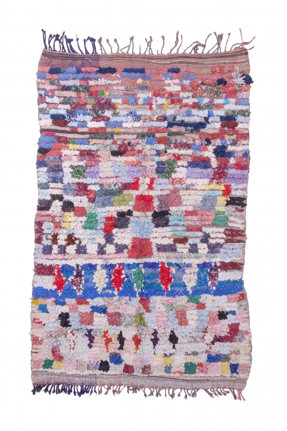 Alfombra Marroquí Berber Boucherouite 215 x 140 cm