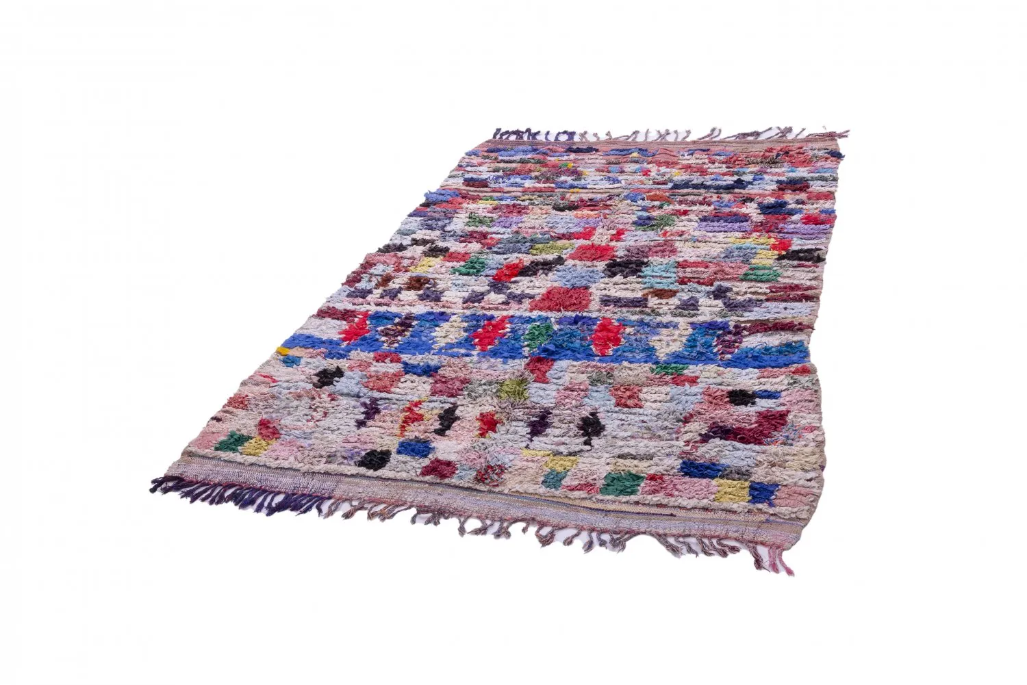 Alfombra Marroquí Berber Boucherouite 215 x 140 cm
