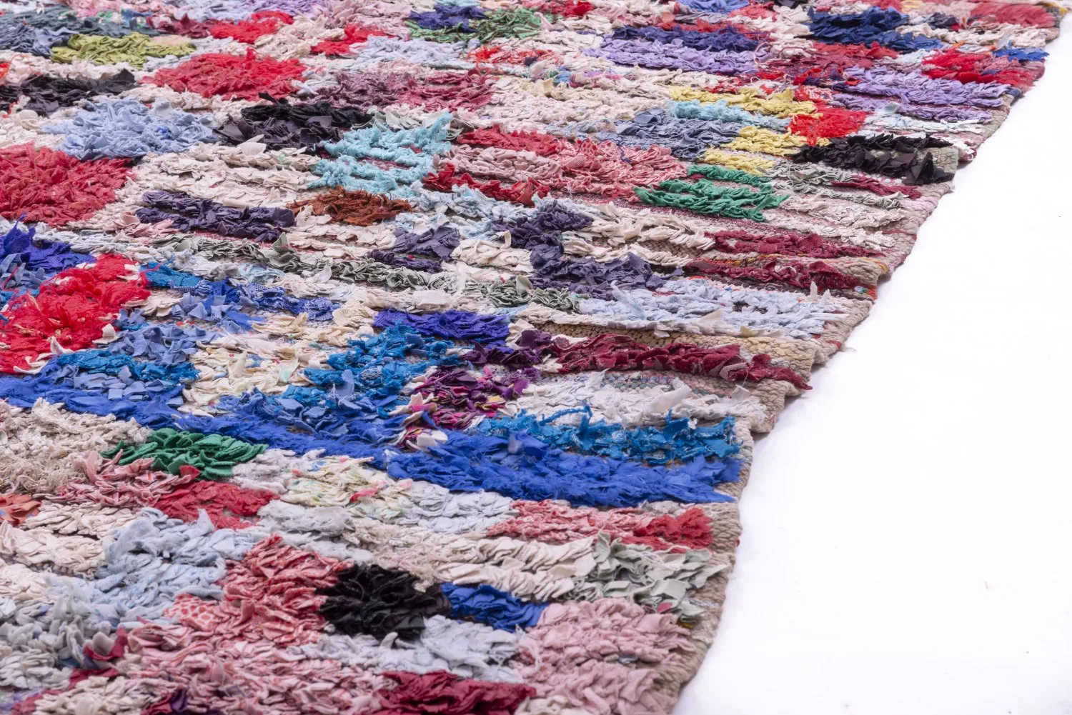 Alfombra Marroquí Berber Boucherouite 215 x 140 cm