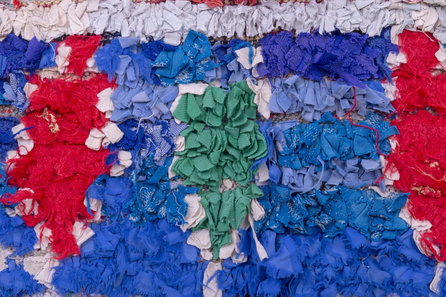 Alfombra Marroquí Berber Boucherouite 215 x 140 cm