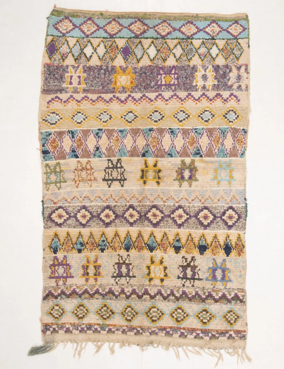 Alfombra Marroquí Bereber Boucherouite 195 x 115 cm