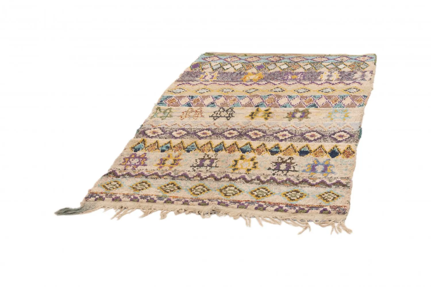 Alfombra Marroquí Bereber Boucherouite 195 x 115 cm