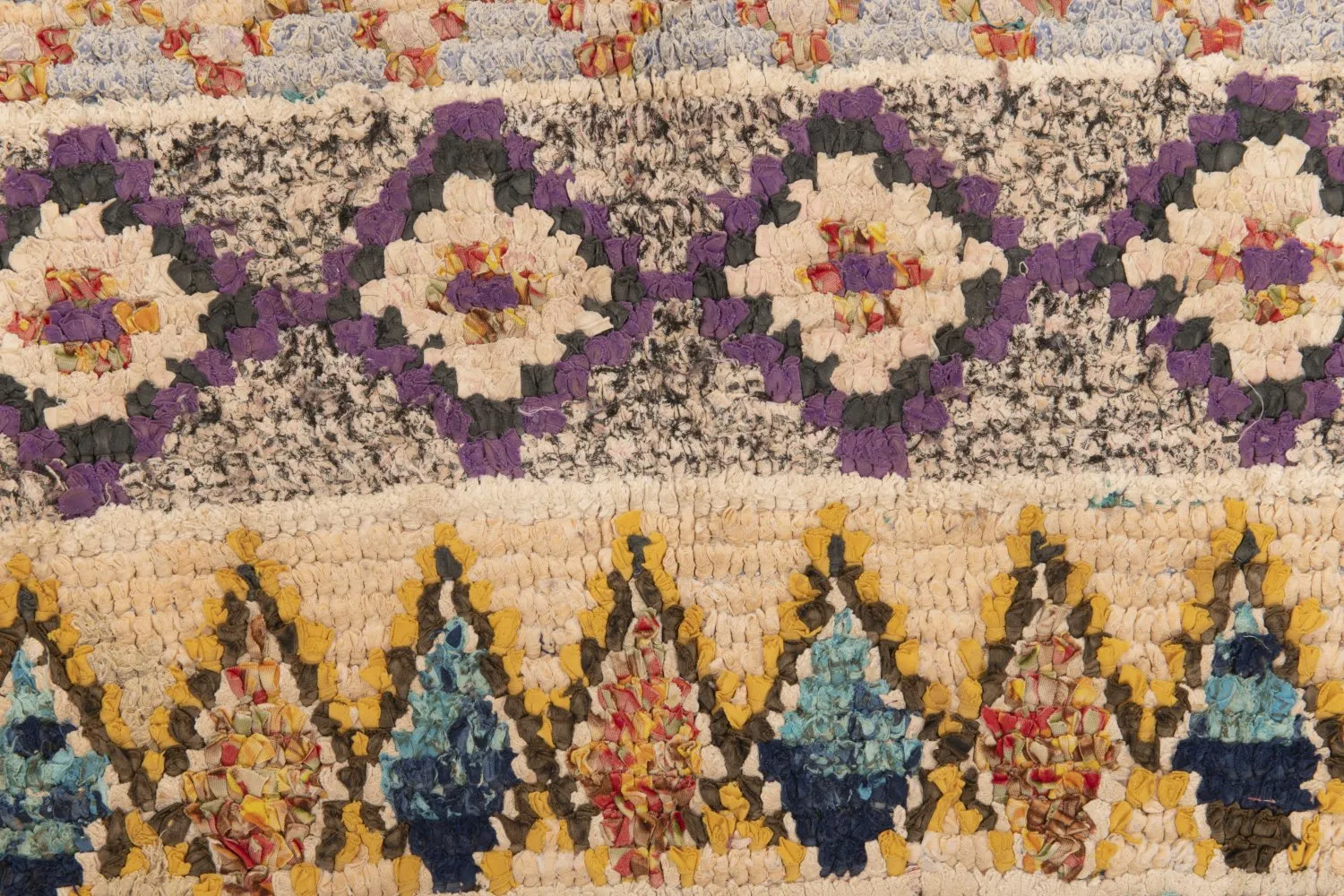 Alfombra Marroquí Bereber Boucherouite 195 x 115 cm