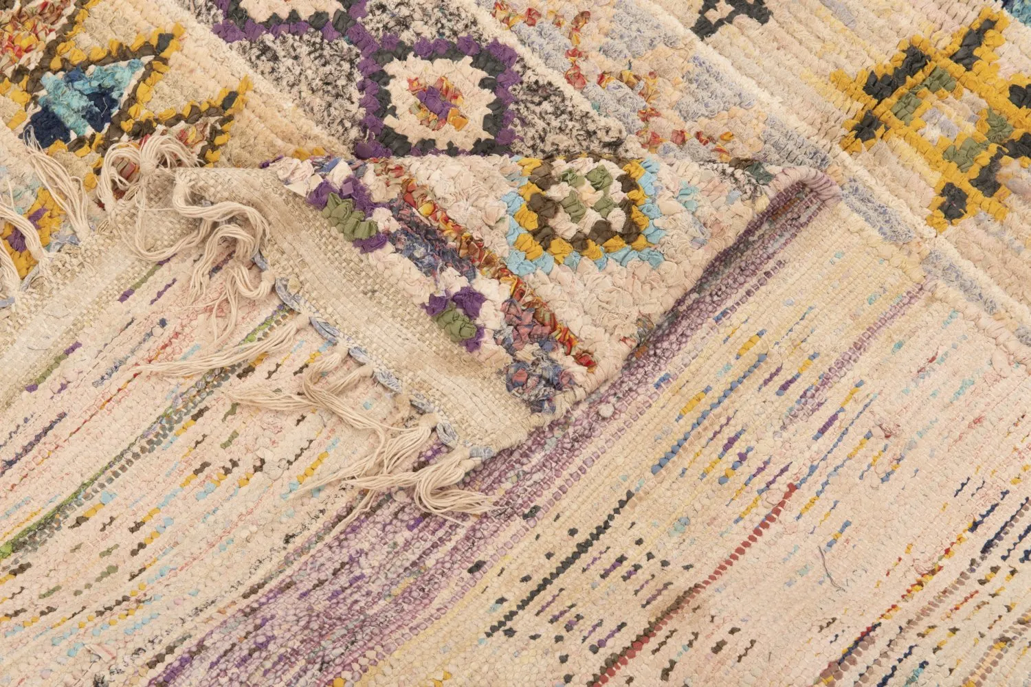 Alfombra Marroquí Bereber Boucherouite 195 x 115 cm