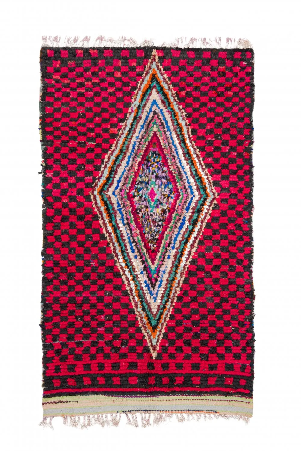 Alfombra Marroquí Bereber Boucherouite 255 x 145 cm