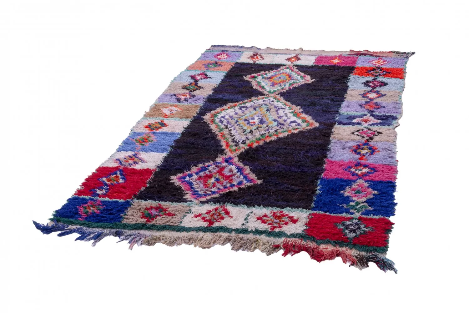 Alfombra Marroquí Bereber Boucherouite 250 x 145 cm
