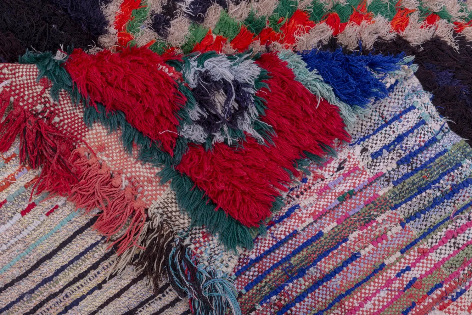 Alfombra Marroquí Bereber Boucherouite 250 x 145 cm