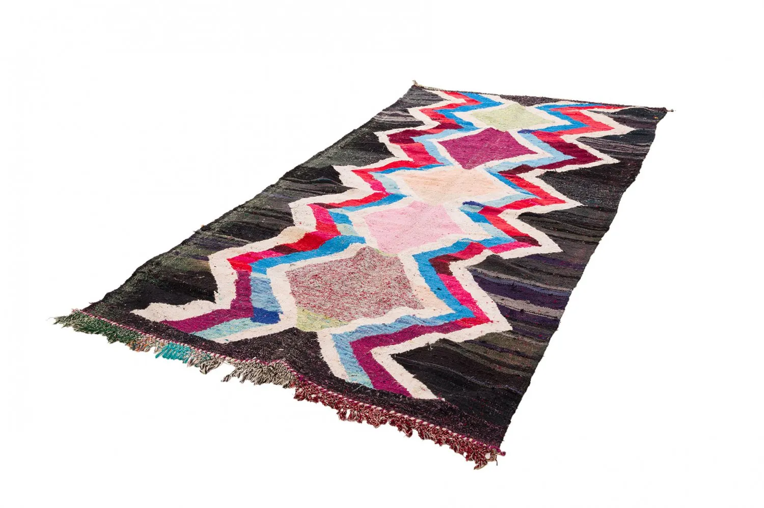 Alfombra Marroquí Bereber Boucherouite 150 x 315 cm