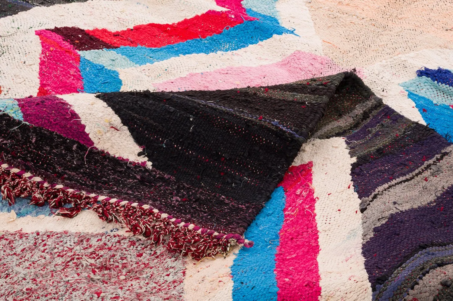 Alfombra Marroquí Bereber Boucherouite 150 x 315 cm