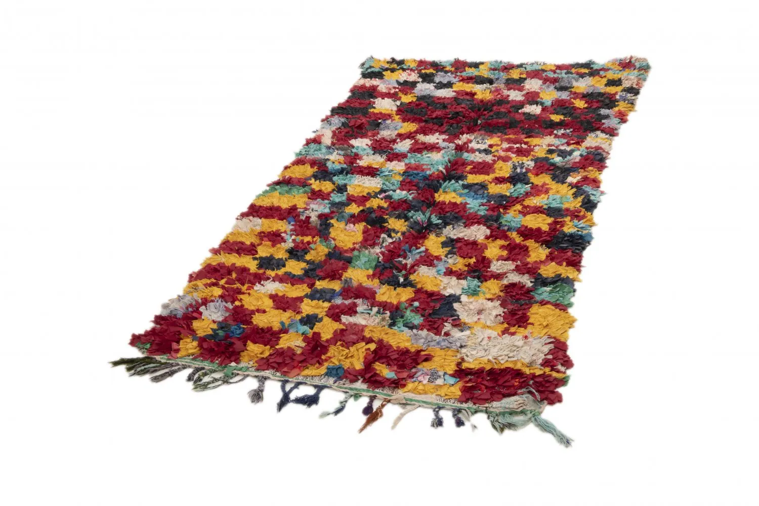 Alfombra Marroquí Bereber Boucherouite 255 x 125 cm