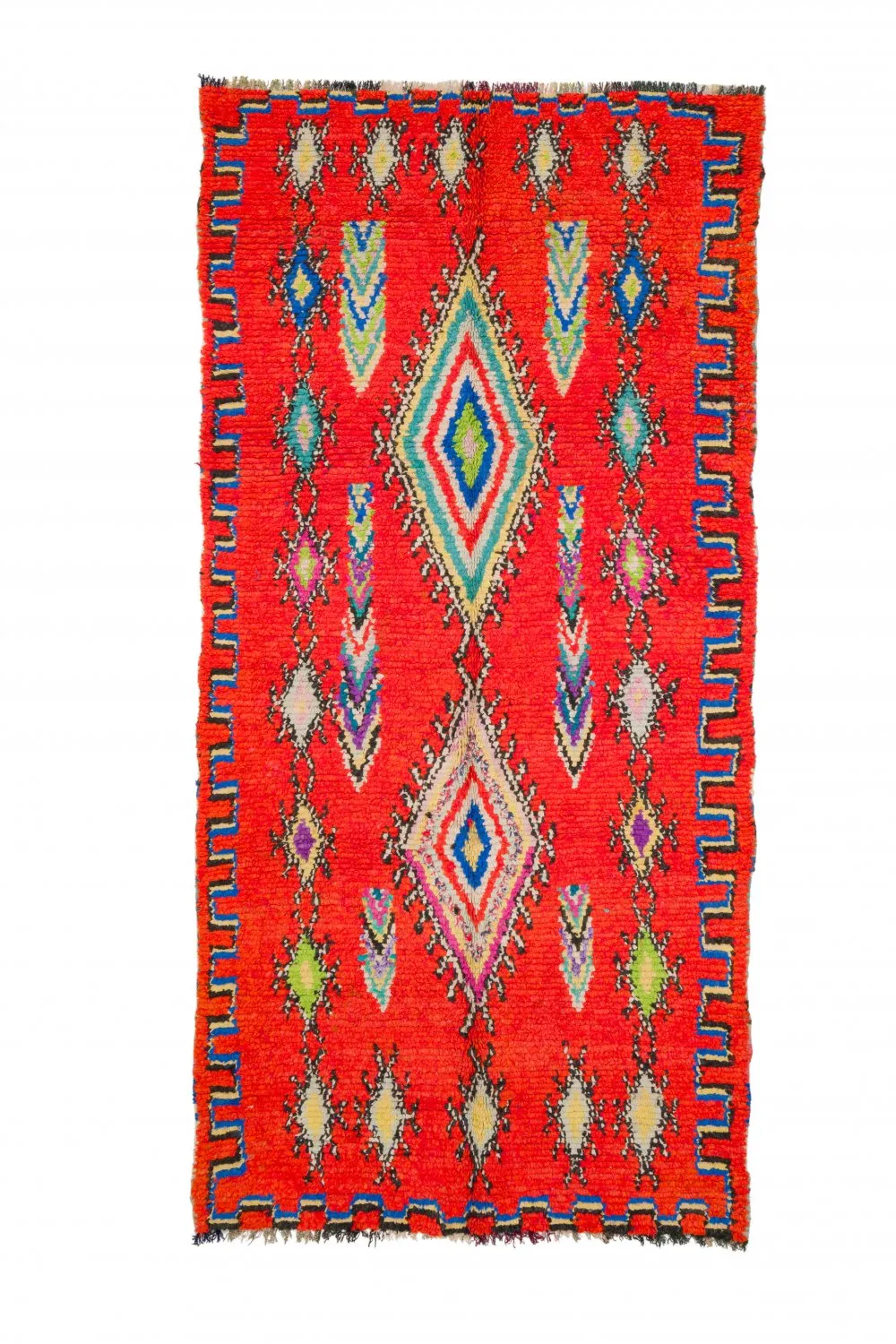 Alfombra Marroquí Bereber Boucherouite 285 x 135 cm