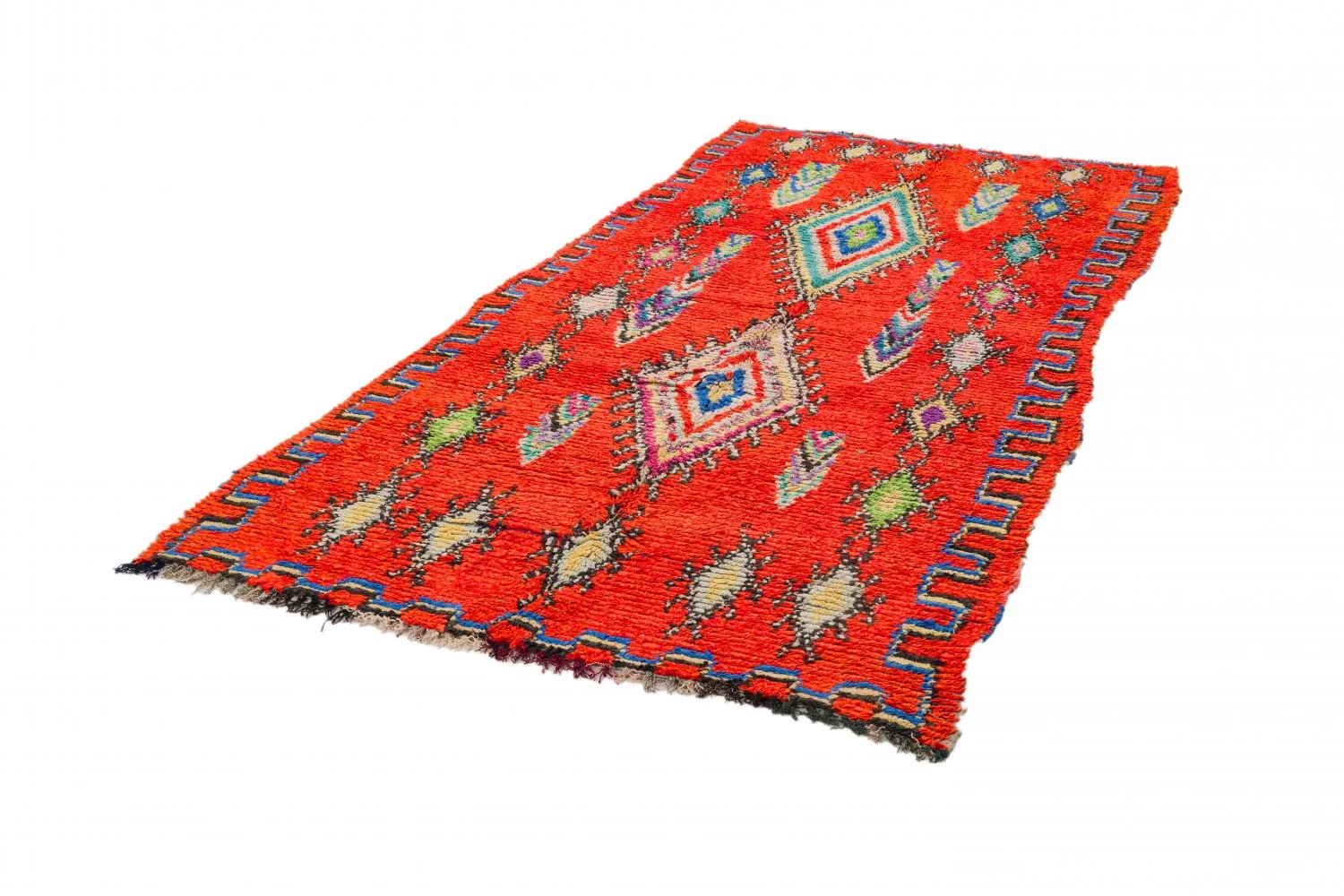 Alfombra Marroquí Bereber Boucherouite 285 x 135 cm