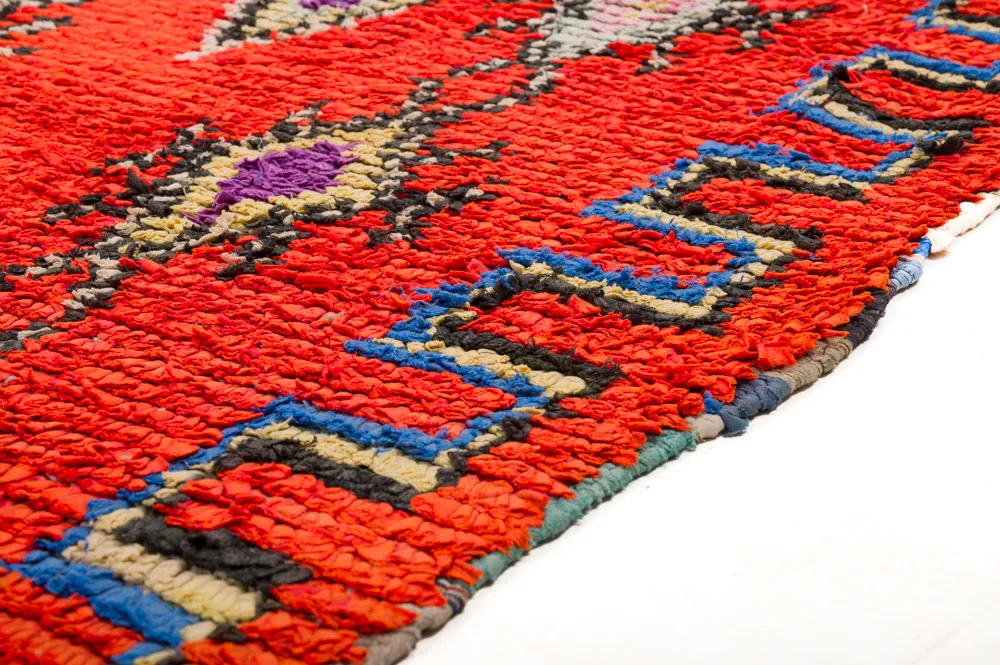 Alfombra Marroquí Bereber Boucherouite 285 x 135 cm