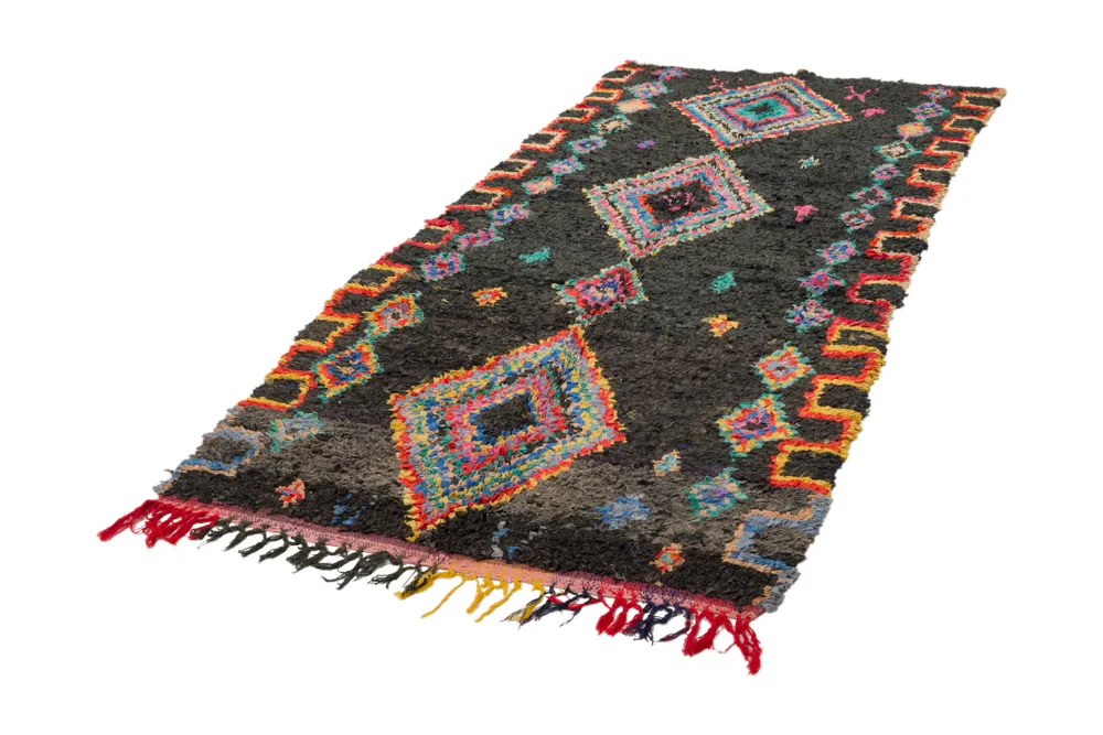 Alfombra Marroquí Bereber Boucherouite 285 x 120 cm