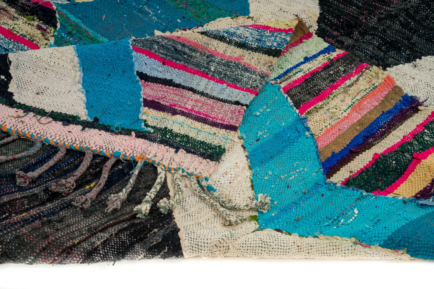 Alfombra Marroquí Bereber Boucherouite 140 x 255 cm