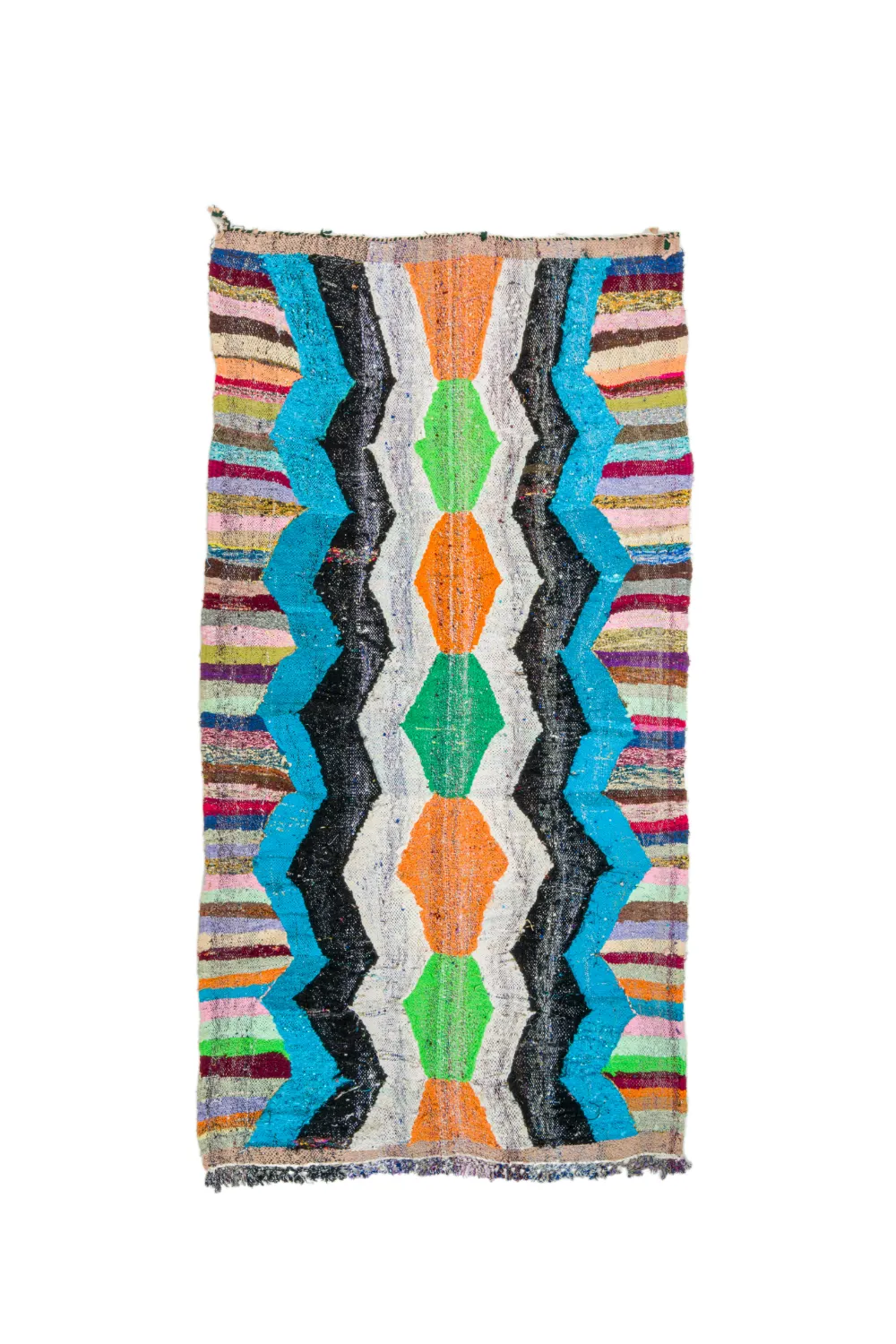 Alfombra Marroquí Bereber Boucherouite 135 x 145 cm
