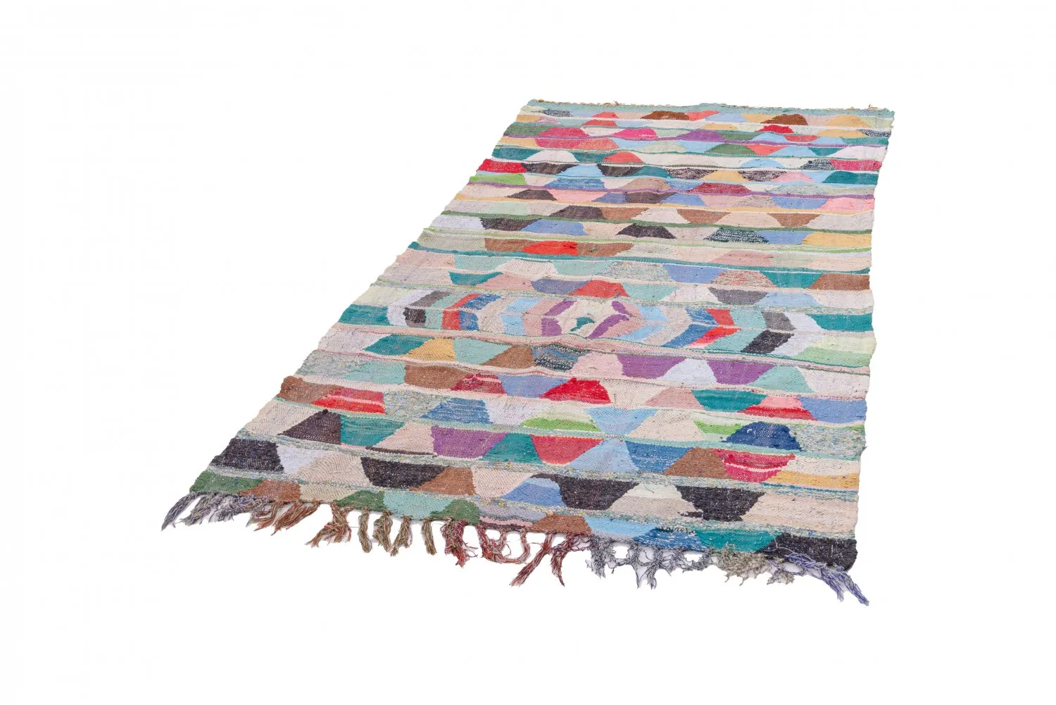Alfombra Marroquí Bereber Boucherouite 250 x 130 cm