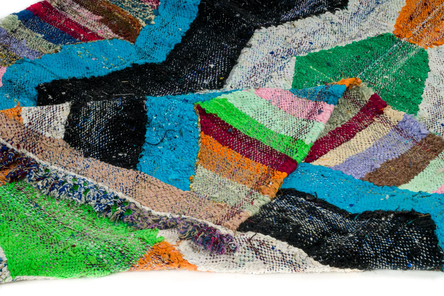 Alfombra Marroquí Bereber Boucherouite 135 x 145 cm