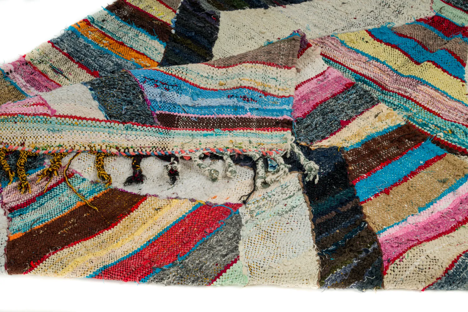 Alfombra Marroquí Bereber Boucherouite 125 x 265 cm