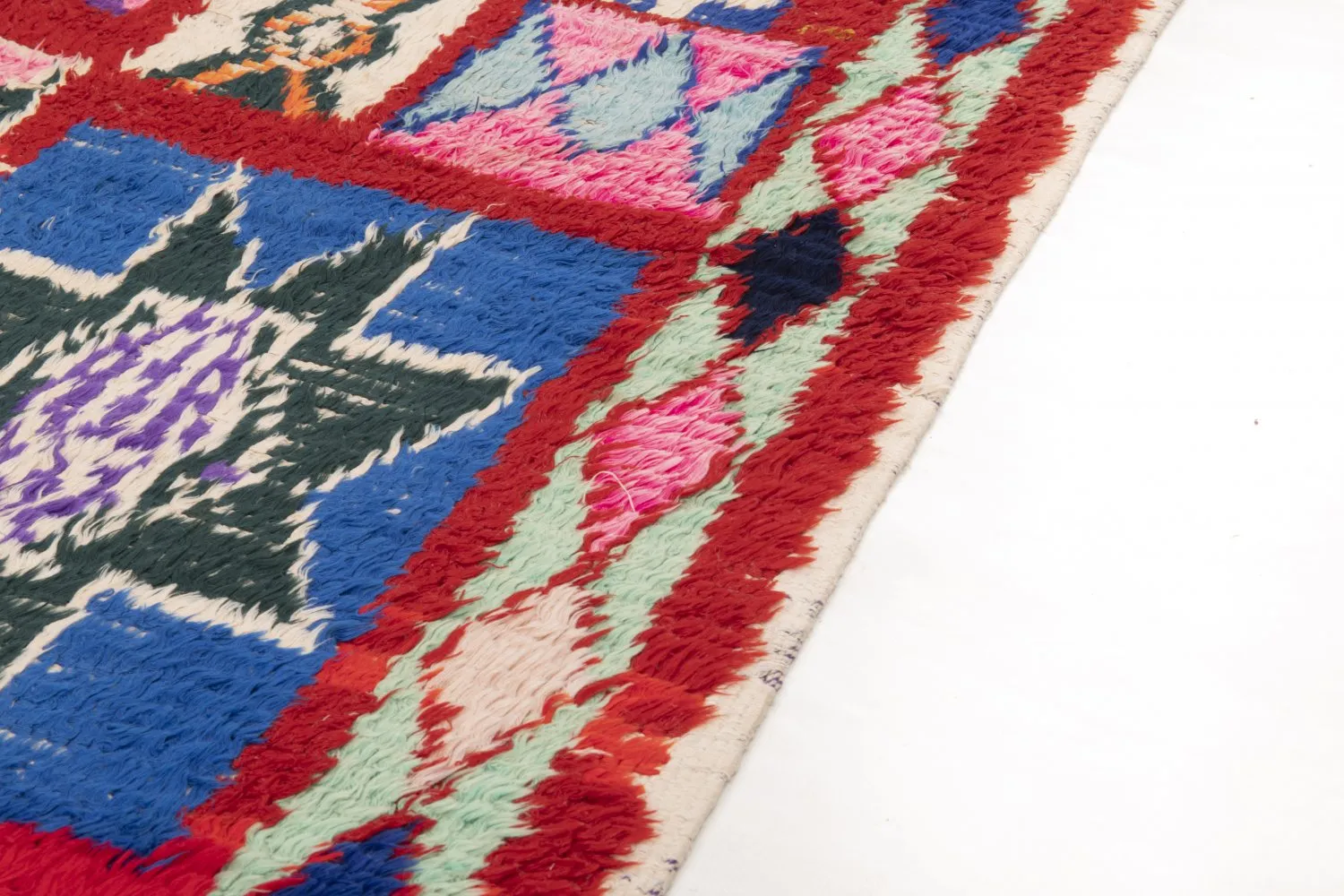 Alfombra Marroquí Bereber Boucherouite 210 x 125 cm