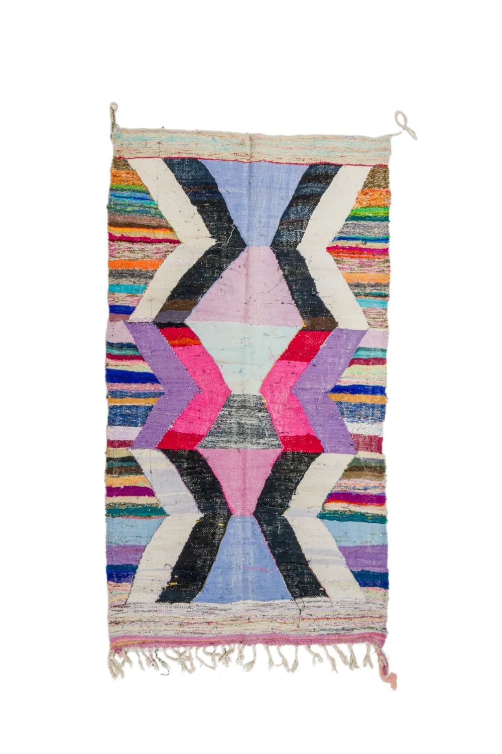 Alfombra Marroquí Bereber Boucherouite 130 x 225 cm