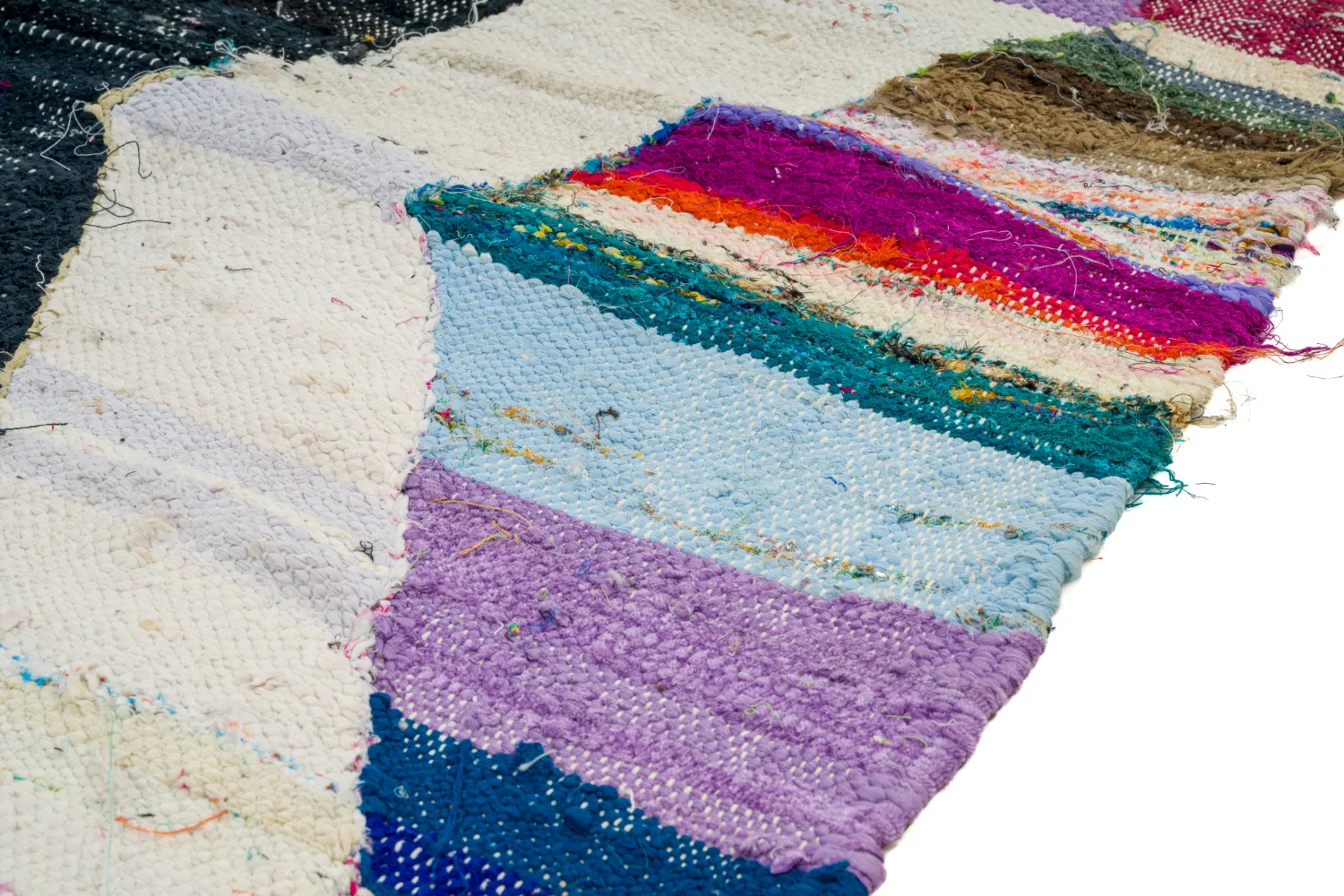 Alfombra Marroquí Bereber Boucherouite 130 x 225 cm