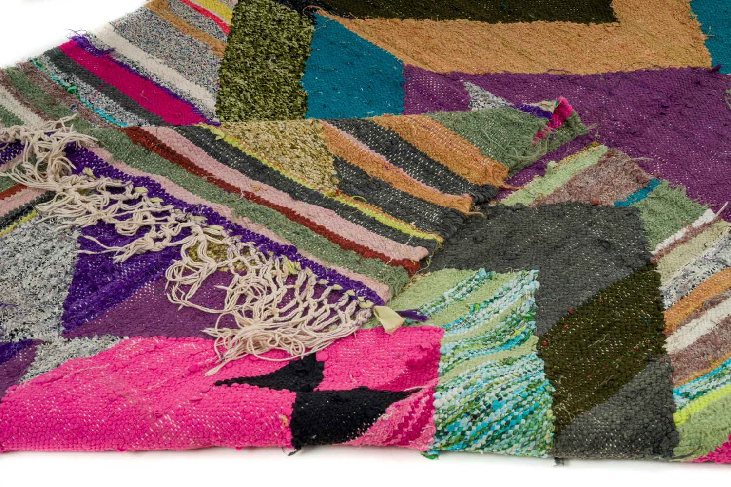 Alfombra Marroquí Bereber Boucherouite 145 x 260 cm