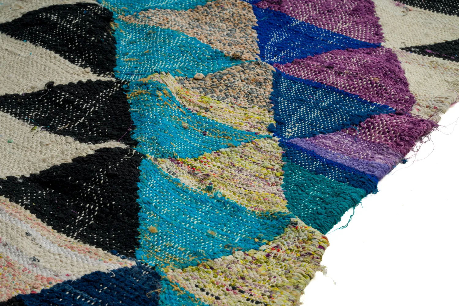 Alfombra Marroquí Bereber Boucherouite 130 x 250 cm