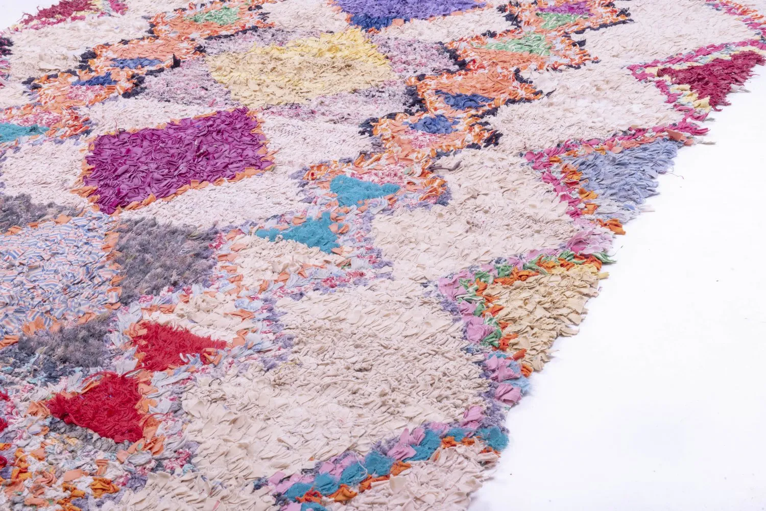 Alfombra Marroquí Bereber Boucherouite 265 x 135 cm