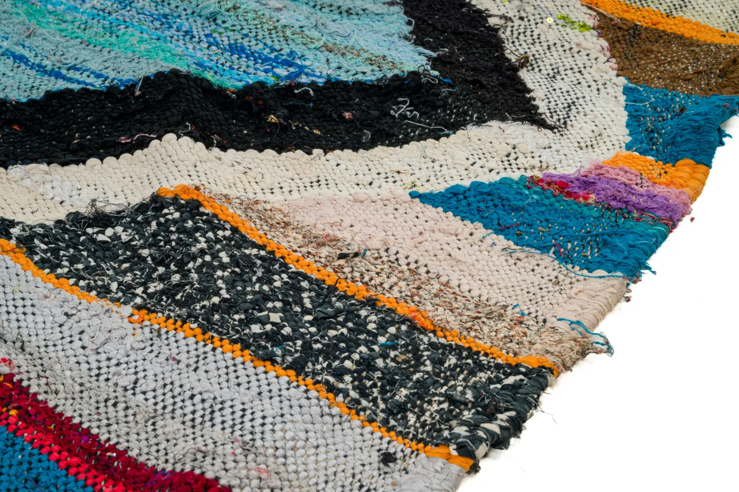 Alfombra Marroquí Bereber Boucherouite 120 x 275 cm
