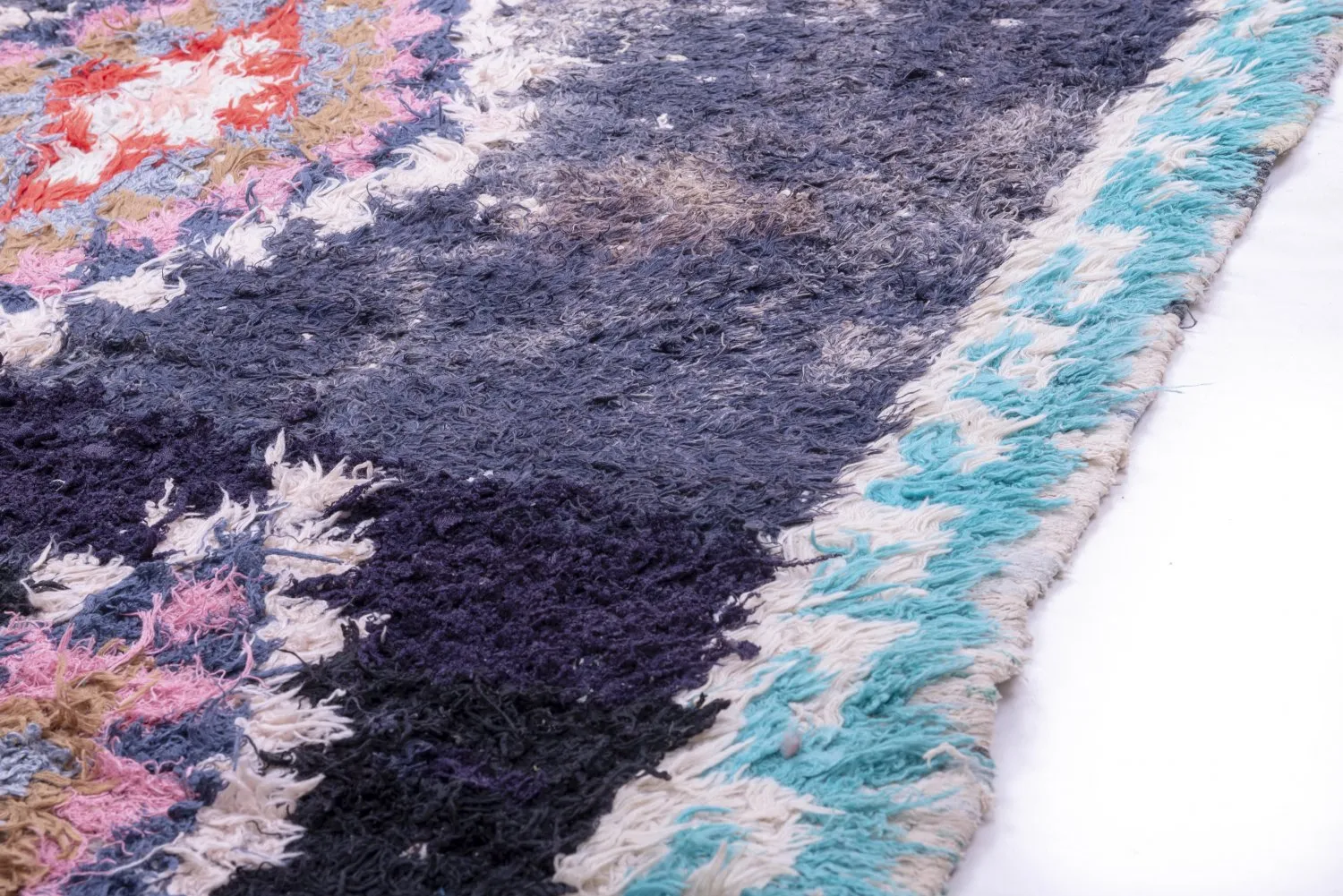 Alfombra Marroquí Bereber Boucherouite 245 x 135 cm