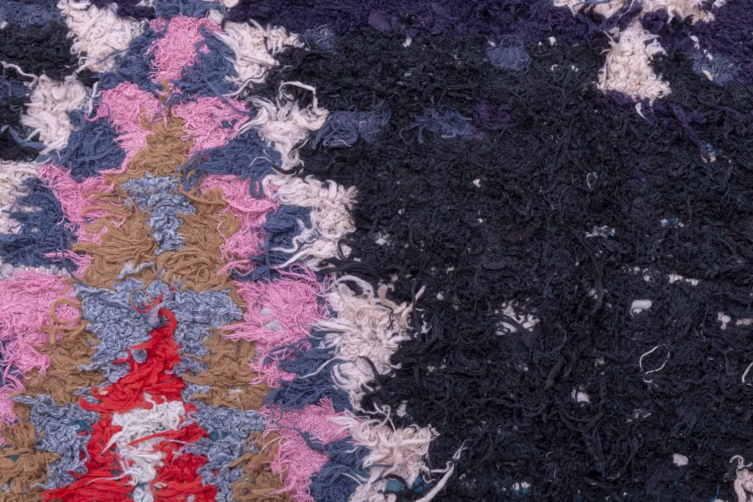 Alfombra Marroquí Bereber Boucherouite 245 x 135 cm